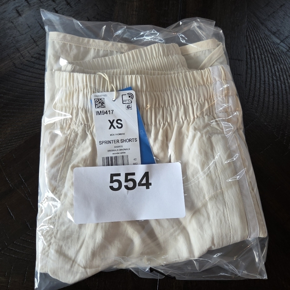 Adidas Originals Men's Sprinter Shorts - Wonder White -Extra Small - IM9417 XS - Picture 8 of 8